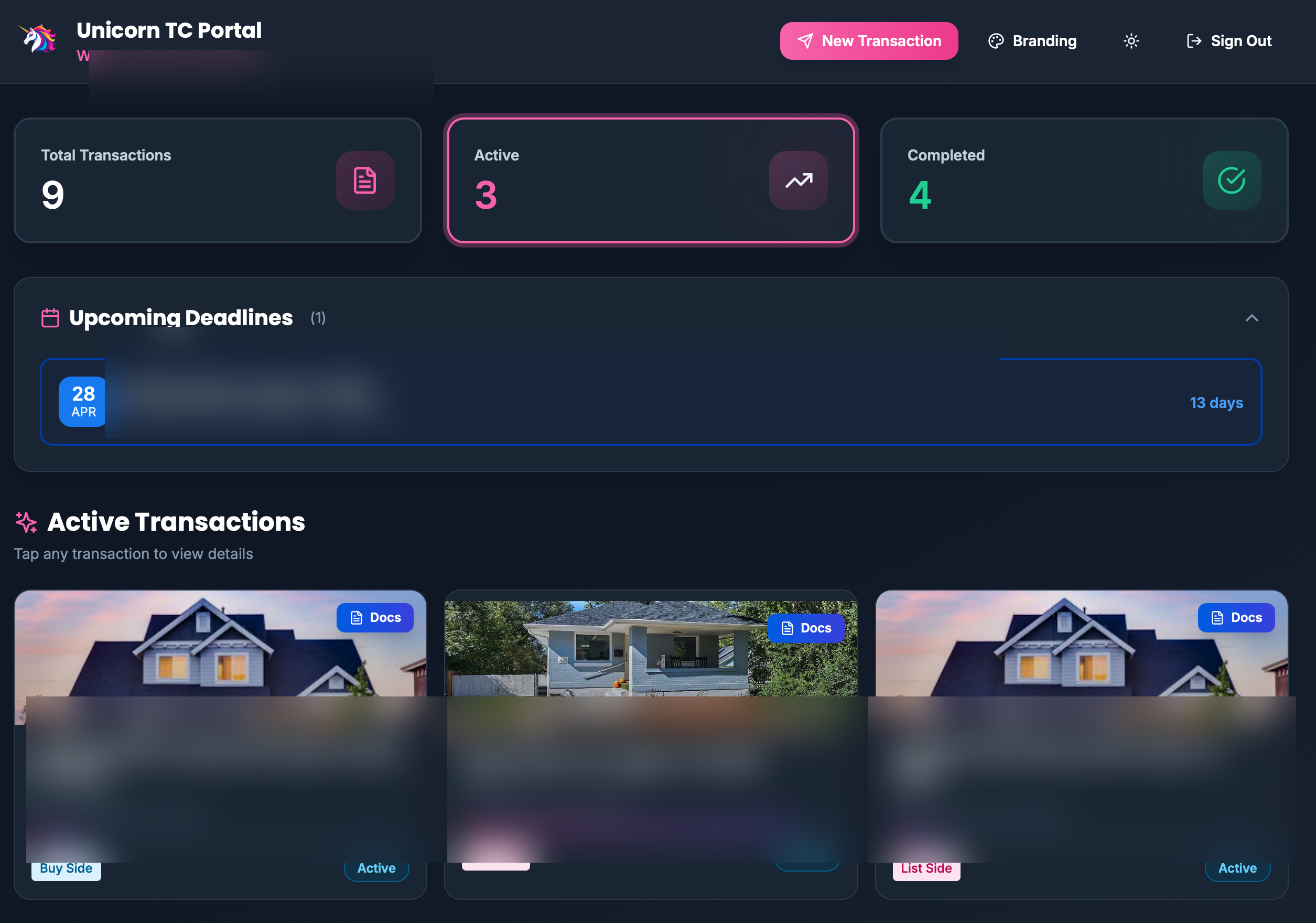 Centralized Transaction Dashboard